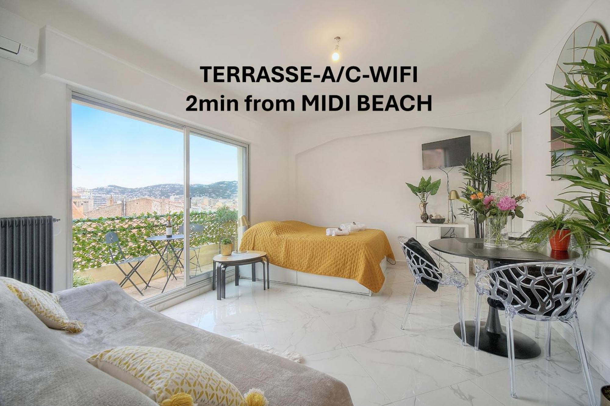 Studio Lumineux 200 M Des Plages A0B192 Cannes Esterno foto